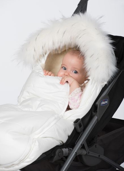 Конверт "Baby XS" на овчині білого кольору 1878 фото