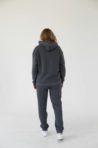 Утеплене спортивне худі з капюшоном , арт.29000 (графіт) "Warm&cosy" 2550000897264 фото