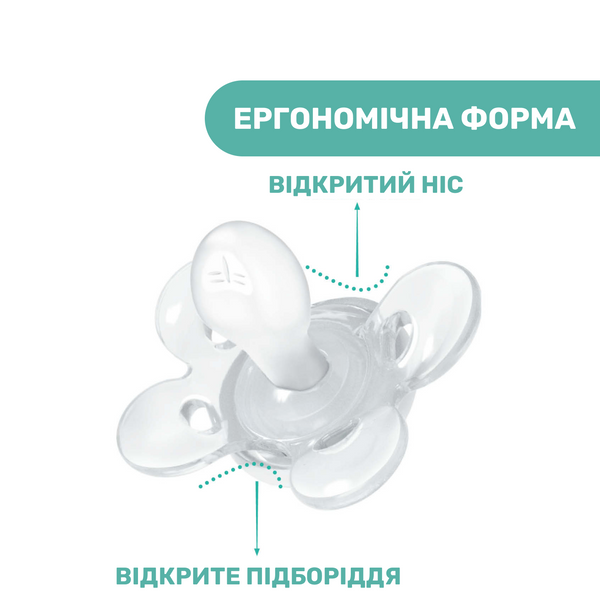 Пустушка Chicco Physio Comfort, силікон, 6-16 міс., 2 шт. 74933.21.00.00 фото