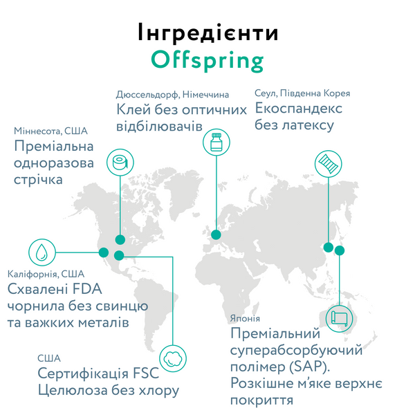 Підгузки Offspring Dinoland, розмір S, 3-6 кг, 48 шт. DP-OI-FAT-S48P-DNL фото