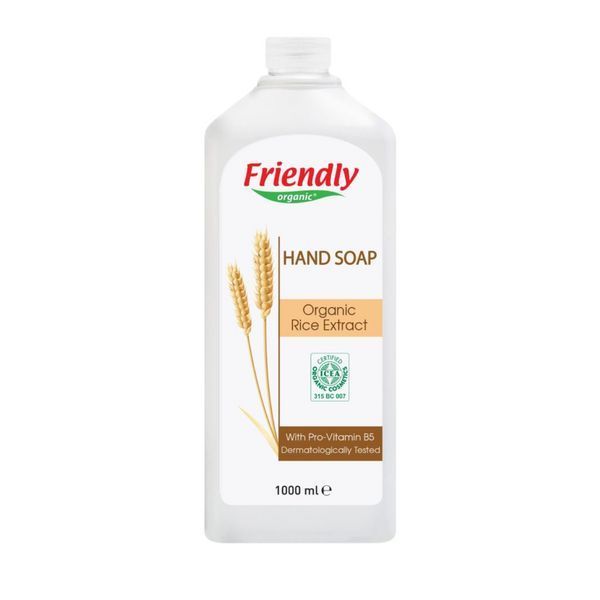 Органічне рідке мило для рук Friendly Organic з екстрактом рису 1000 мл 8680088180430 фото