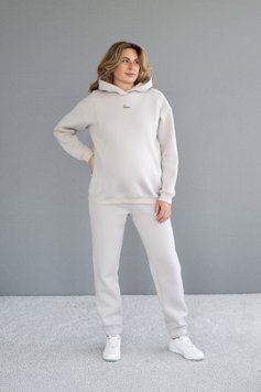 Утеплене спортивне худі з капюшоном , арт.29000 (бежевий) "Warm&cosy" 2550000897349 фото