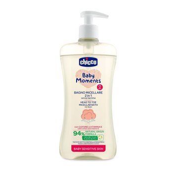 Шампунь-гель міцелярний для чутливої шкіри Chicco Baby Moments "Без сліз", 500 мл 10241.00 фото
