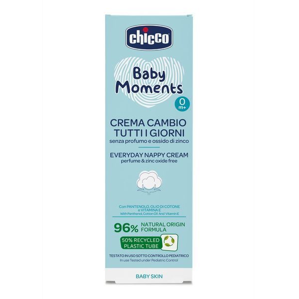Крем захисний під підгузок з пантенолом Chicco Baby Moments, 100 мл 11641.00 фото
