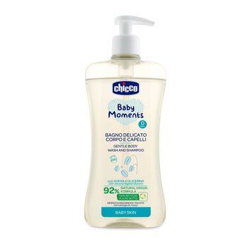 Гель-шампунь для тіла та волосся з екстрактом вівса Chicco Baby Moments "Без сліз", 500 мл 10594.00 фото