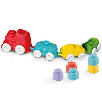 Ігровий набір з конструктором Clementoni "Sensory Train", серія "Soft Clemmy" 17424 фото