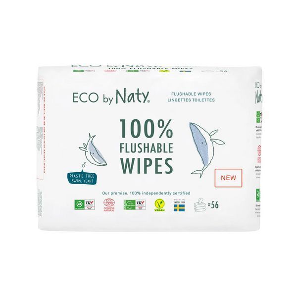 Органічний вологий туалетний папір Eco by Naty, без запаху 168 шт (3 упаковки 1) 7330933177177 фото