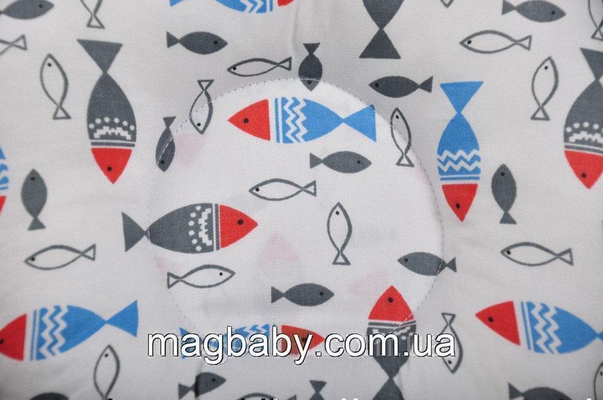 Подушка для новонароджених Класік, кольорові рибки 613765854 фото