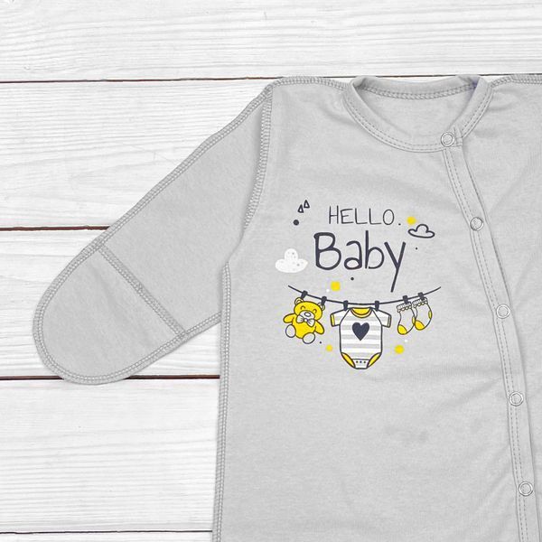 Бавовняний чоловічок без начосу Hello Baby 131458268143 фото