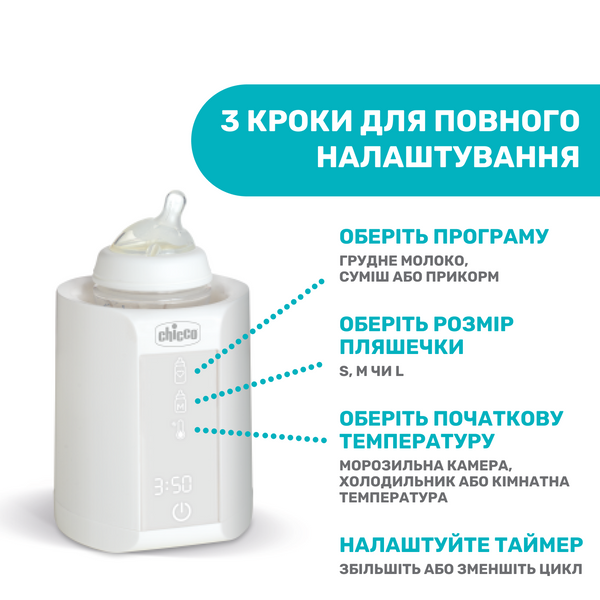 Підігрівач-стерилізатор Chicco для пляшечок 07390.10 фото